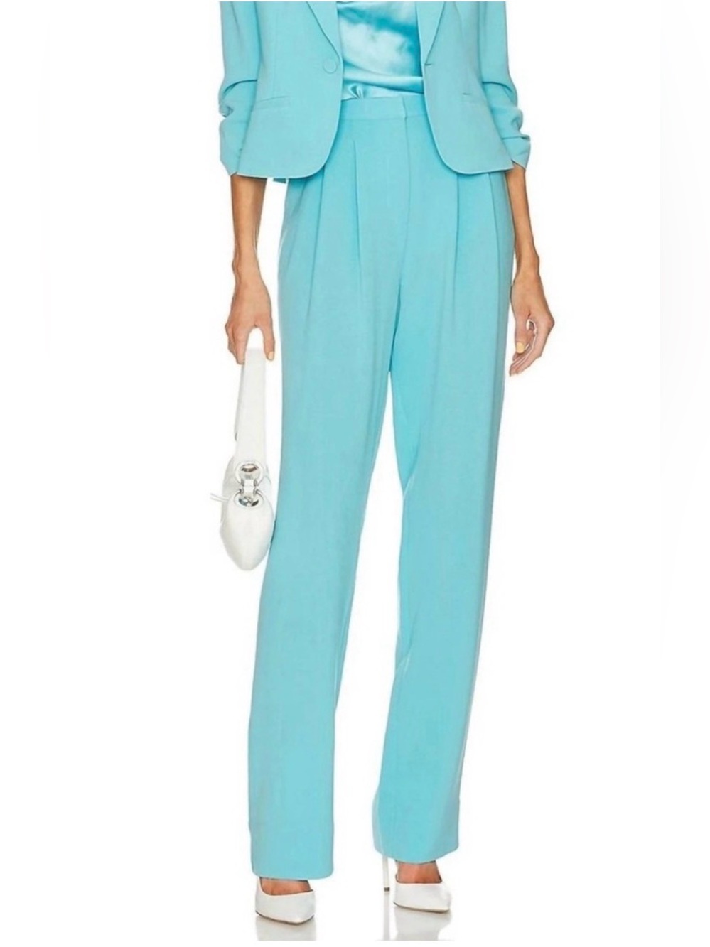 NWT CINQ A SEPT Elisabeth Pant in Cyan Blue Size 2